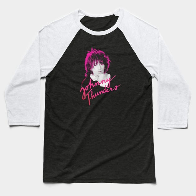 Johnny Thunders Custom Rock Baseball T-Shirt by Hoang Bich